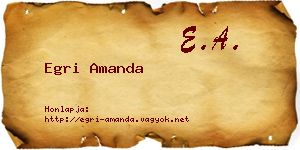 Egri Amanda névjegykártya